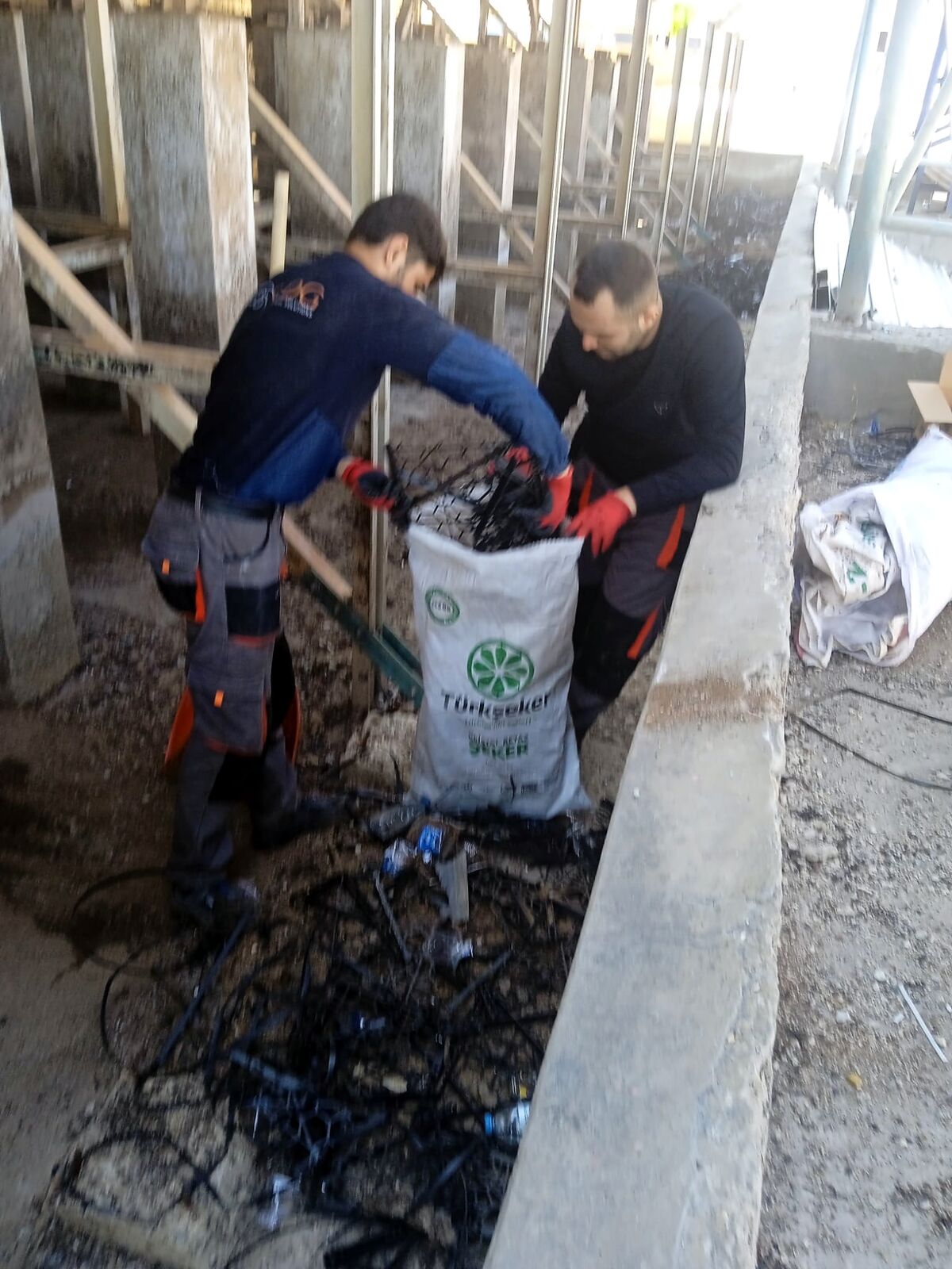 Atıkların torbalanarak tahliyesi