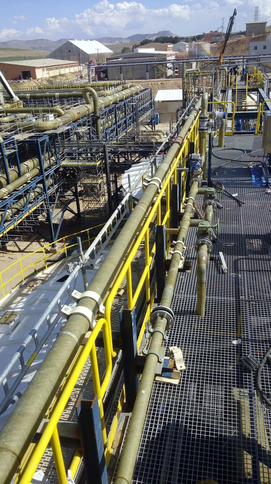 Platformlar ve boru hatları, üstten